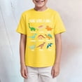 thumbnail image 2 of TOWED22 Boy's Graphic Tees Graphic Print Short Sleeve Crew Neck Summer T-Shirts Clothes for Teen Boys(Yellow,2-3 Y), 2 of 4
