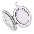 thumbnail image 2 of Finest Gold Sterling Silver Polished Crystal Trinity Oval Locket, 2 of 3