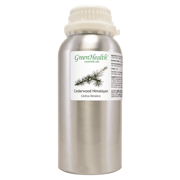 Cedarwood (Himalayan) Essential Oil - 16 fl oz - Aluminum Bottle w/ Locking Cap - GreenHealth
