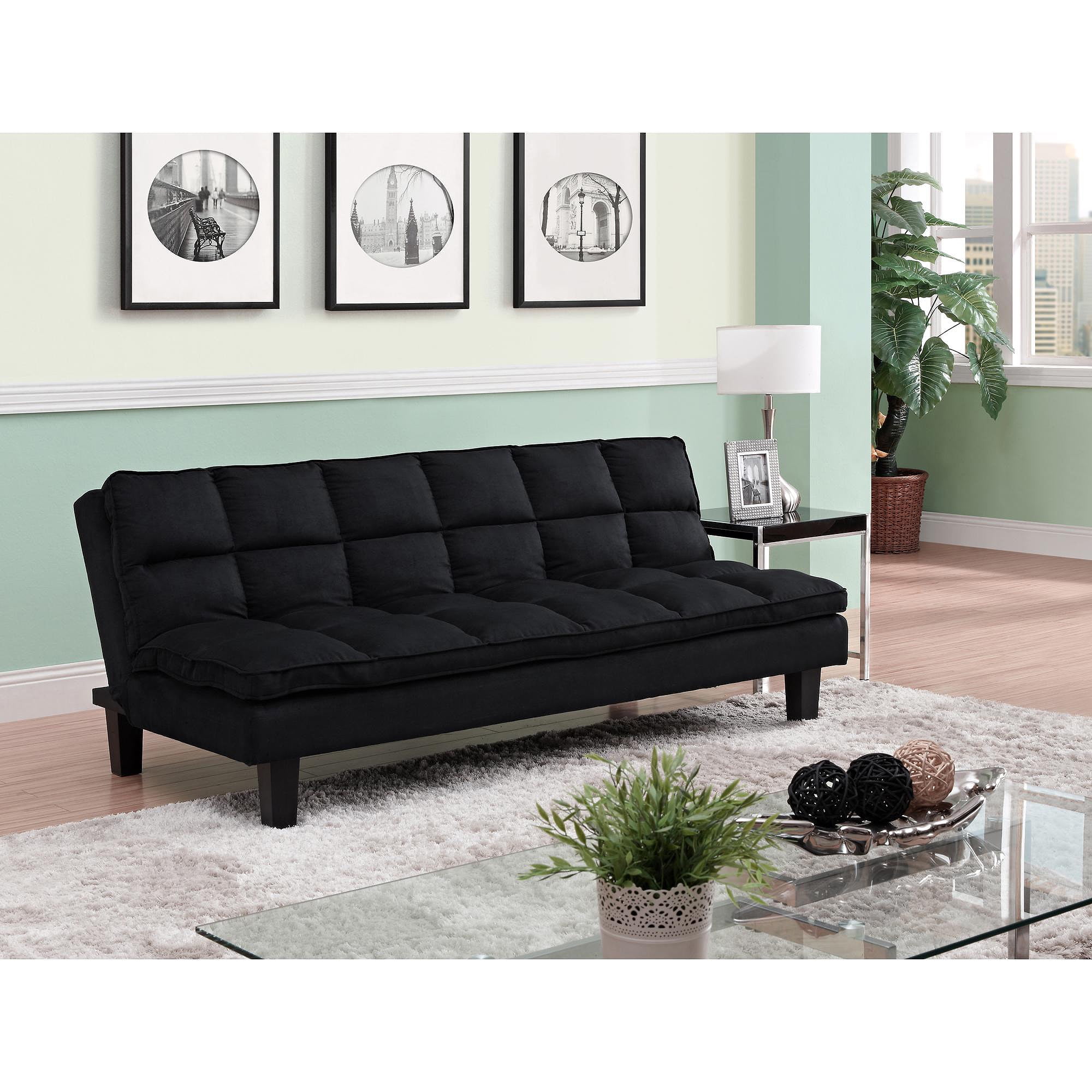 Allegra Pillow Top Futon Black Walmart