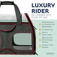 thumbnail image 2 of Katziela Luxury Pet Carrier with Removable Wheels, Double Telescopic Handle (Black and Red) Pack 1, 2 of 8