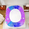 thumbnail image 5 of Manfei Neon Mushroom Full Size Sheets,Boho bohemian Style Bed Sheets,Purple Pink Blue Sheet Sets For Girl,Luxury Bedroom Decor,4-Piece, 5 of 7
