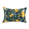 thumbnail image 7 of Yayeee Pillowcase Standard Size Set of 2 Satin Wrinkle Resistant Pillow Case, Blue Lemons, 7 of 7