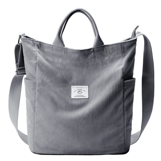 Bolso de mano KALIDI de pana, tamaño grande, antisalpicaduras, para mujer