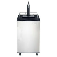 Frigidaire, 6.1 Cubic Foot Kegerator Beer Bar, Stainless Steel