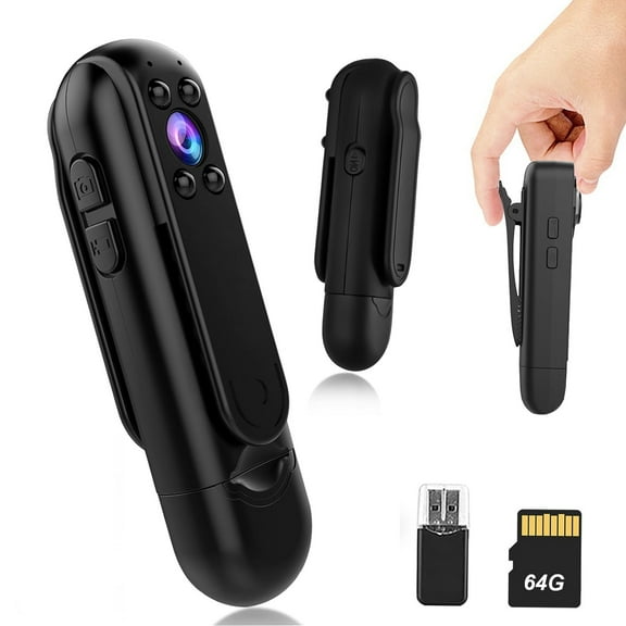 Body Camera,1080P Wearable Personal Portable Cameras Record, Mini Body Camera with Audio and Video Recording, Pocket Tiny Body Camera for Traveling, Walking, Cycling, Work Records