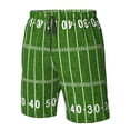 thumbnail image 4 of Wukai American Football Field2 Print Beach Trunks with Compression Liner Swimsuit Quick Dry Beach Sports Shorts with Pocket-Medium, 4 of 6