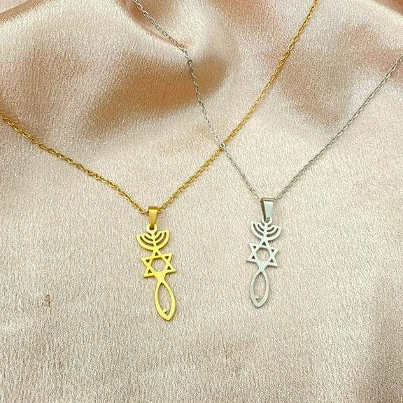 Custom Necklace – Heart Pendant for Girlfriend Geometric Women's Necklace Fashionable And Simple Pointed Star Necklace David Star Clavicle Chain