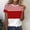 Red, variant on ITSAME Womens Tops, Short Sleeve Round Neck Striped Print Summer Casual Fashion Blouses Blue Size L
