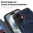 thumbnail image 5 of Dteck for iPhone 16 Plus Case Wallet with Card Holder, Compatible with MagSafe, PU Leather Flip Folio with RFID Blocking Stand Shockproof Phone Cover 6.7 Inch 2024,Blue, 5 of 7