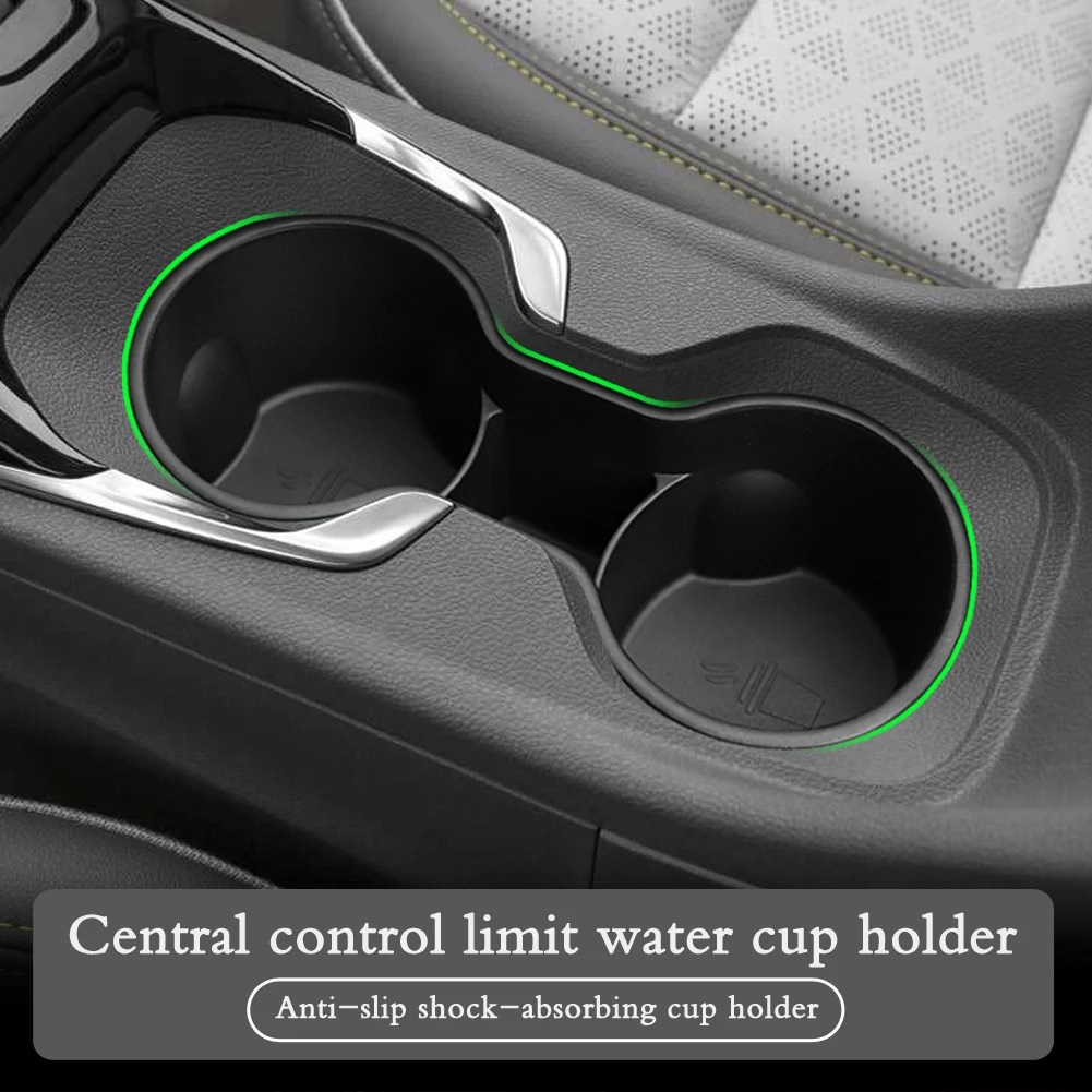For Chevy For Chevrolet Bolt EUV/EV 22-24 Water Cup Holder Storage Box TPE Shock-Absorbing Central Armrest Cup Tray Tidying