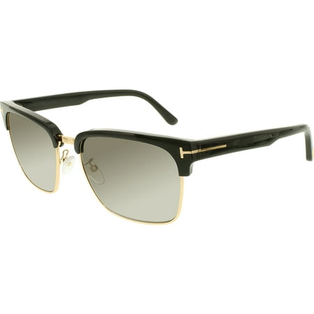 Men's Polarized FT0367-01D-57 Black Square Sunglasses