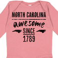 thumbnail image 4 of Inktastic North Carolina Awesome Since 1789 Boys or Girls Long Sleeve Baby Bodysuit, 4 of 5