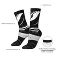 thumbnail image 4 of Vsdgher Abstract Black White Swirls Crew Socks for Men & Women, Breathable Casual Athletic Ankle Socks, 4 of 6