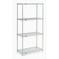 thumbnail image 3 of Nexel Poly-Z-Brite® 5 Tier Wire Shelving Starter Unit, 48"W x 24"D x 74"H, 3 of 4