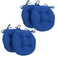 thumbnail image 1 of 16-inch Solid Twill Round Tufted Chair Cushions (Set of 4), 1 of 2