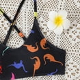 thumbnail image 6 of HAOTAGS Girls Two Piece Swimsuit Set,Halter Strapsswimsuit Quick Dry Printed Comfort Swim Suit Black 10, 6 of 9