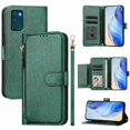 thumbnail image 2 of Funda para Motorola MOTO G42 4G con cremallera tipo cartera, tarjetero, marco de fotos, soporte y cordón, de piel sintética. verde, 2 of 5