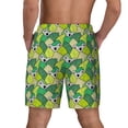 thumbnail image 3 of Sigee Cartoon Koala Bear and Leaf Print Mens Swim Trunks with Compression Liner Quick Dry Swim Stretch Beach Shorts with Pockets,S-3XL, 3 of 7