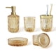 thumbnail image 1 of Juego de accesorios de baño LaMarriti Clear Gold, 5 piezas, cristal, 1 of 6