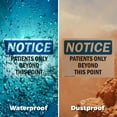 thumbnail image 6 of (2 Pack) Patients Only Beyond This Point OSHA Notice Sign 24 Inch X 18 Inch Plastic Sign, Weather Resistant, UV Protected for Workplace, Business, and Construction Site, Made in the USA, 6 of 8