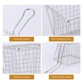 thumbnail image 3 of Square Mesh Frying Basket Strainer Mini Food Colander Mesh Fry Filter Mesh Basket for Potatoes Chips French Fries (Size L), 3 of 8