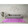 thumbnail image 3 of Ahgly Company Indoor Square Persian Purple Traditional Area Rugs, 4' Square, 3 of 4