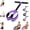 Purple 55lbs, variant on AiFlin Multifunction Foot Pedal Resistance Band with Handles, Full Body Workout Tube for Leg Raise & Core Exercise