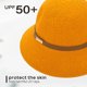 thumbnail image 3 of 56-58 cm circunferencia del sombrero sombrero de pescador femenino gorro de lavabo protector solar de verano sombrero hebilla de cinturón sombrero para el sol, 3 of 5