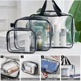 thumbnail image 4 of Cosmetiqueras Transparentes PVC 3 Piezas, Neceser de Aseo con Cierre Impermeable, Bolsa de Cosmético Portátil, TSA Necesers de Viaje para Mujer y Hombre, Bolsa de Maquillaje para Avion, Baño, Nadar, 4 of 4