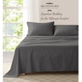 thumbnail image 5 of 100% Pima Cotton RV-King Size 4-PCs Sheet Set (Solid, Dark Grey) Fits 7-9â€ Deep Pocket, 600 Series Sateen Weave, 5 of 5