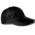 thumbnail image 5 of 100% Real Genuine Lambskin Leather Baseball Cap Hat Sports Visor Black, 5 of 5