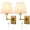 Gold, variant on Claxy Brushed Nickel Swing Arm Wall Sconces with Plug in Cord 2 Pack