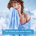 thumbnail image 4 of Teler Cooling Blanket for Hot Sleepers, Lightweight Summer Cold Thin Blankets for Sleeping, Throw Size(50.2"*60.2"), Blue, 4 of 9