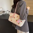 thumbnail image 3 of 9823 Bolso Axila Tejido Mano Con Hombro Ins Bordado Paja (rosa) Rosa, 3 of 9