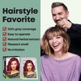 thumbnail image 3 of Red Wine Hair Dye Shampoo 3 in 1 Natural Hair Color Shampoo 10 PCS, Semi- Permanent Instant Hair Dye for Men & Women, 100% Grey Coverage Natural Hair Dye Shampoo (Wine Red), 3 of 7