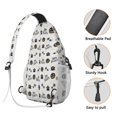 thumbnail image 3 of Sling Backpack,Halloween Happy Halloween Pumpkins and Spiders Sling Bag with Water Bottle Holder,Waterproof Sling Bag for Men/Women with Headphone Jack for Hiking,Travel, 3 of 6