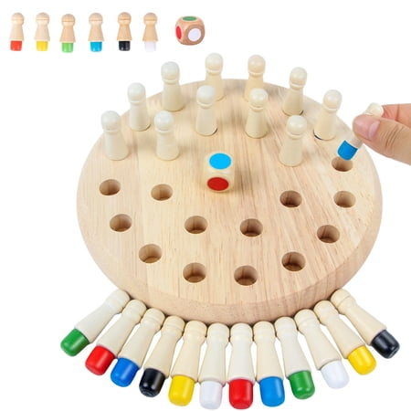 Activities for Elderly with Dementia – Wooden Memory Chess Ideal Alzheimers Toys & Games Fidget Blanket Alternative Perfect Gifts for People with Dementia