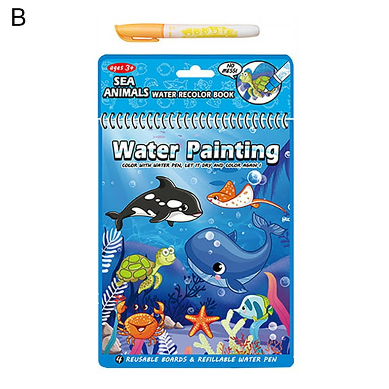 Basic colors color book with sea animal characters