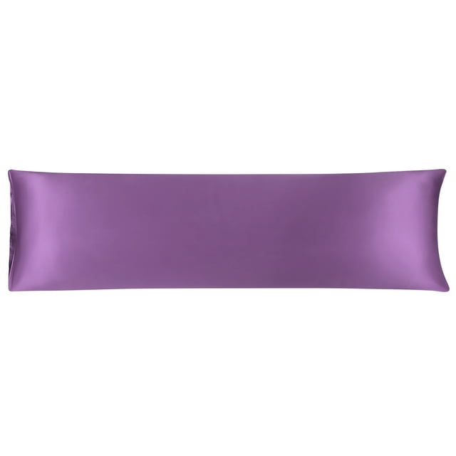 Unique Bargains Taie d'Oreiller pour le Corps en Satin Luxe Rafraîchissante Anti-Froissement Soyeuse Longue