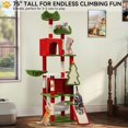 Tall Cat Tree Tower for Indoor Cats, 75in MultiLevel Cat Climbing