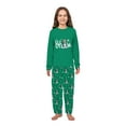 thumbnail image 4 of Let It Snow Soccer Christmas Pajamas, Green Matching Family Pajamas, Long Sleeve Pajamas With Pockets, 4 of 7