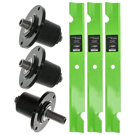8TEN Deck Spindle Notched High Lift Blade Kit for Bobcat ZT220 42180B MK1001891