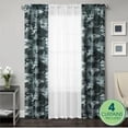 thumbnail image 1 of Your Zone 4 Piece Window Curtains Panel Set, 27.5" x 84" Gray Camo, 1 of 5
