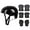 Black, variant on SHENGXINY Children Bicycle Helmet Set Clearance 7Pcs/Set Children Kids Helmet Knee Elbow Pad Cycling Skate Bike Protecs Pink