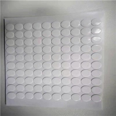 Adhesivo acrílico de doble cara redondo transparente de 1 mm, papel blanco, pasta adhesiva de doble cara, sin costuras, extraíble, pegamento de puntos para bodas