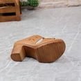 thumbnail image 6 of THDHVS Brown Sandals Women,Womens Sandals,Women's Fashion Casual Versatile Solid Color Hollow Carved Style Fashion Thick Heel Sandals Brown, 6 of 10