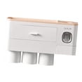thumbnail image 4 of automático de Exprimidor de montaje en pared y portacepillos de , Organizador de cepillos ranura tazas de rosa Baoblaze sostenedor del cepillo de dientes del abs de los pp, 4 of 8