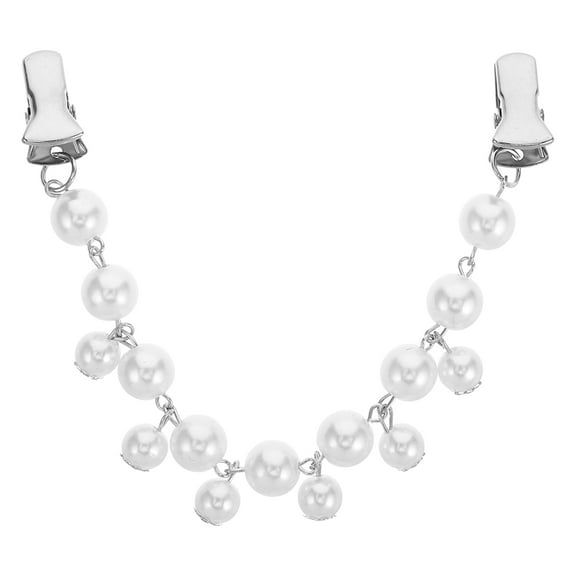 LULULION 1Set Cardigan Clip White Pearl Brooch Style For Autumn And Winter Seasons