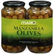 Mario Green Olives stuffed with Pimiento (3-2pks or 6-21oz jars)